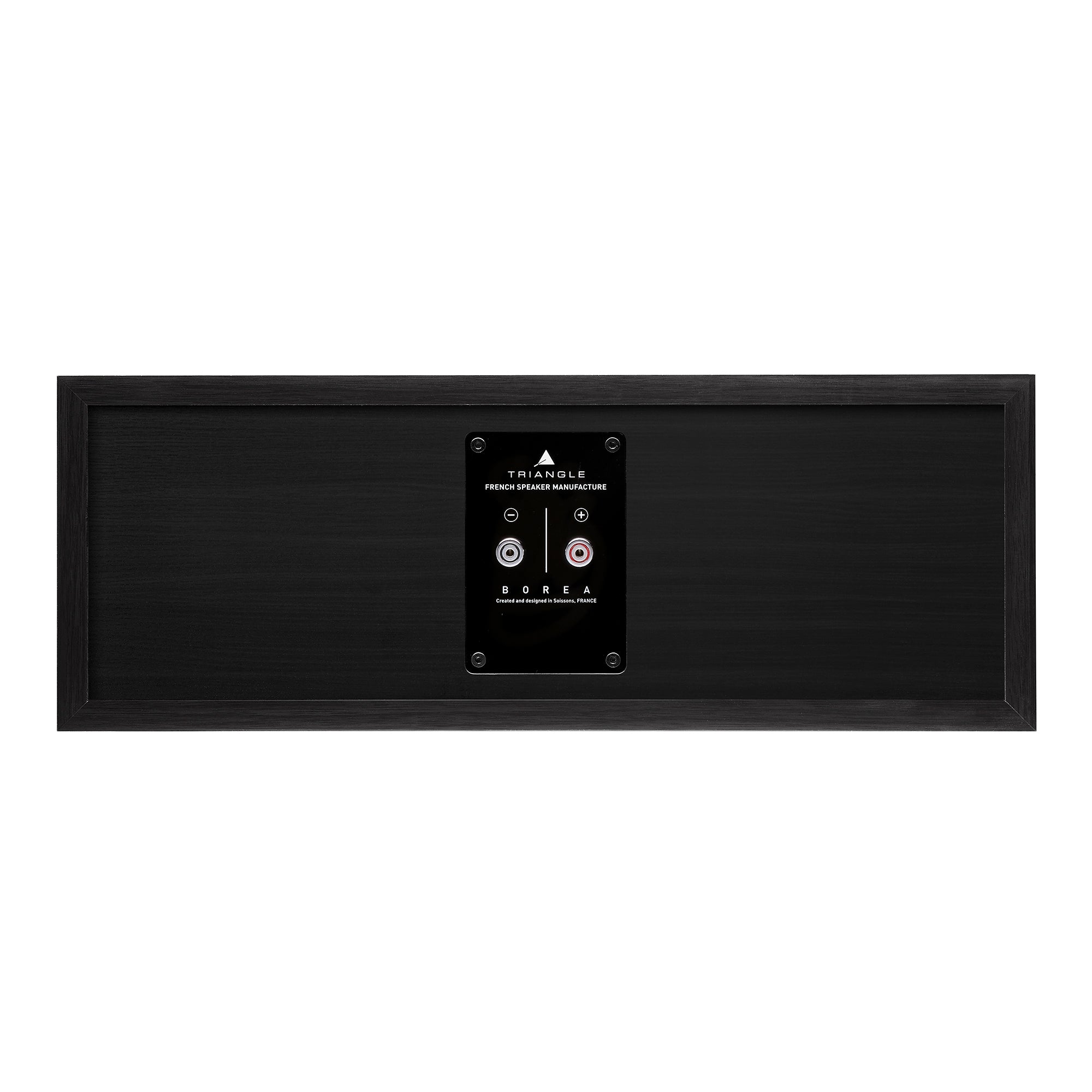Triangle hifi enceinte centrale 16cm Borea BRC2 home cinema voie centrale 2 voies noir cendré dos packshot 