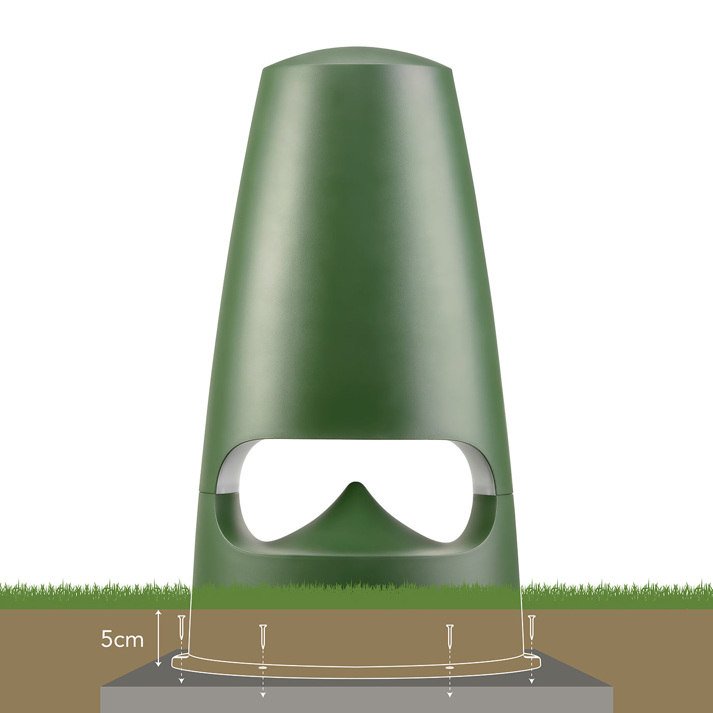 Triangle hifi enceinte hifi extérieur jardin terrasse piscine led intégrée IP66 Vert schema