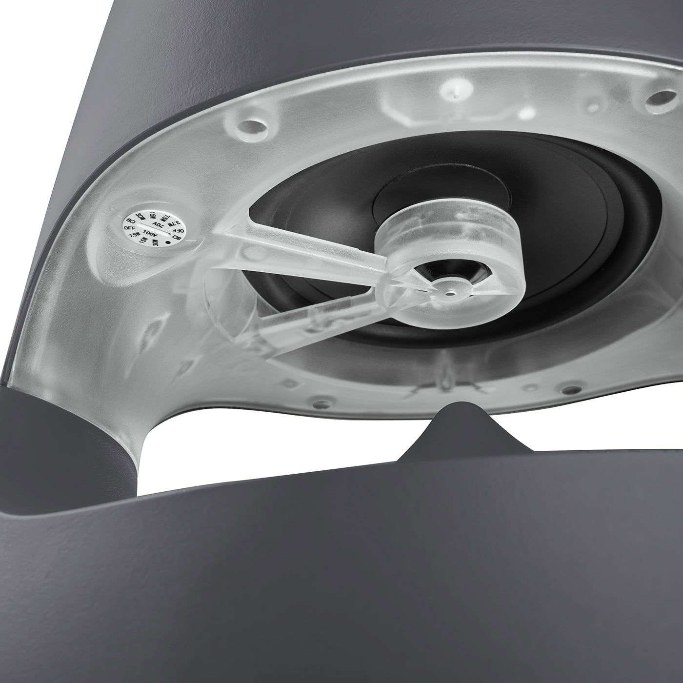 Triangle hifi enceinte hifi extérieur jardin terrasse piscine led intégrée IP66 gris detail